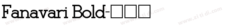 Fanavari Bold字体转换
